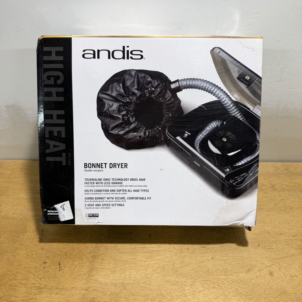 Andis 80610 500W Ionic Professional Bonnet Hair Dryer Black BD